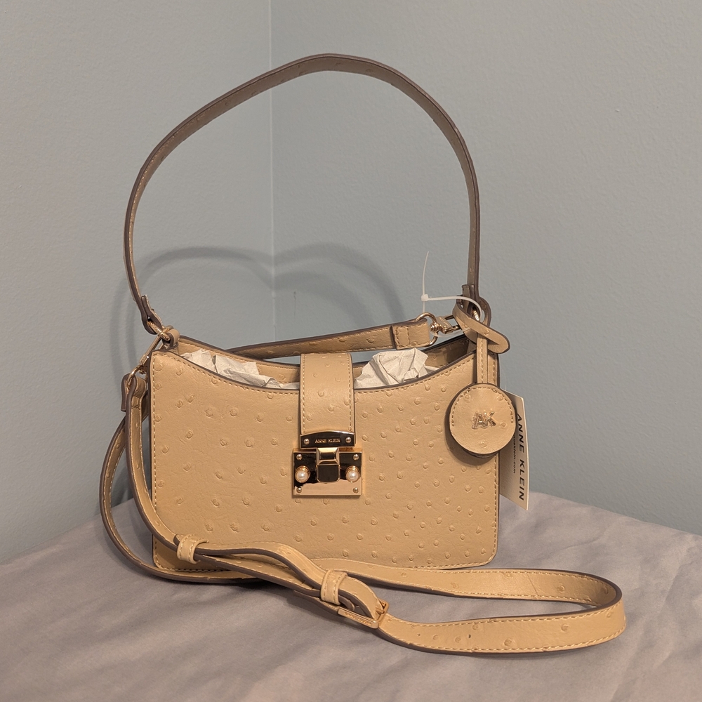 Anne Klein Purse/Satchel Tan With Removable Strap